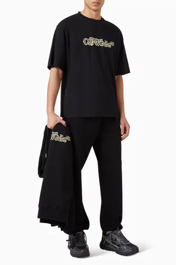 تي شيرت سكيت بشعار الأسهم ونقشة سحاب قطن