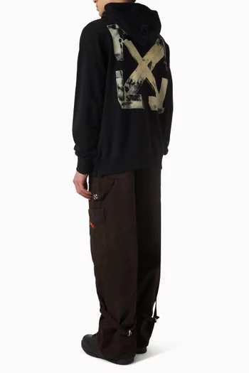 Cloudy Arrow Skate Hoodie in Cotton