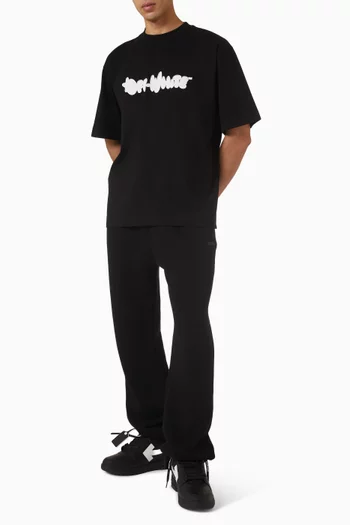 تي شيرت سكيت بشعار الماركة بتصميم منفوخ قطن