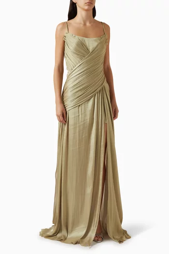 Sequence Slit Gown in Charmeuse