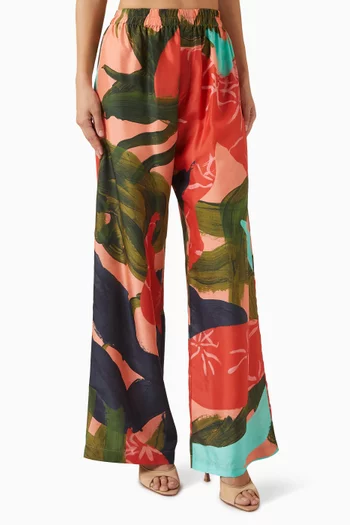 Langkawi Printed Pants in Silk