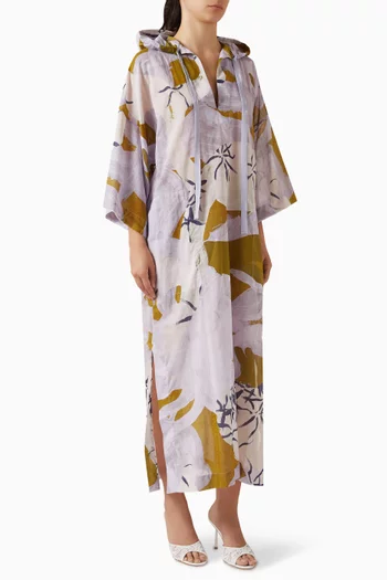 Stratos Printed Kaftan in Cotton Voile