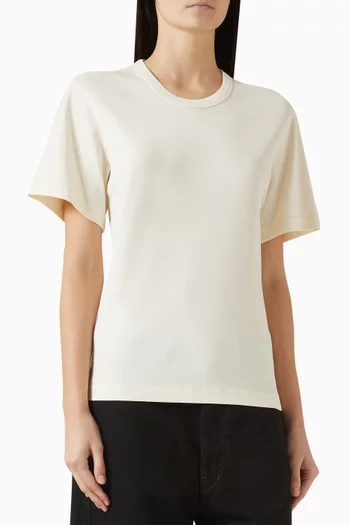 Ribbed T-shirt in Cotton