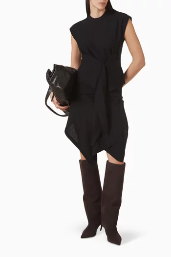 Buttoned Skirt in Merino Wool Blend