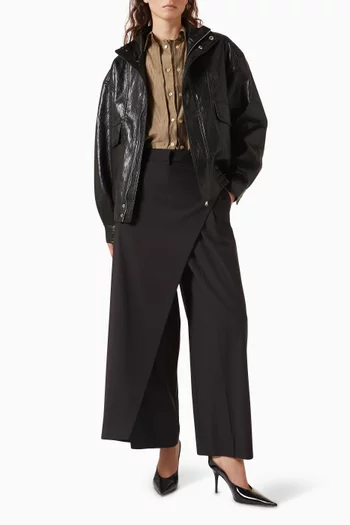 Silva Bomber Jacket in Faux-leather