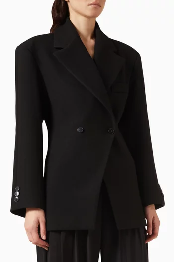 Nangy Double-breasted Cinched Blazer