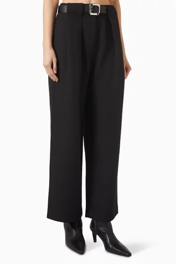 Matteo belted Tuck Pants