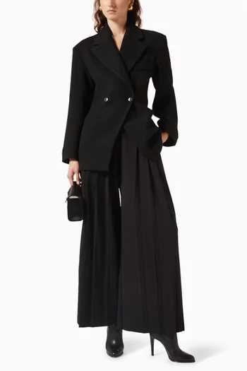 Cassini Pleated Wide-leg Pants