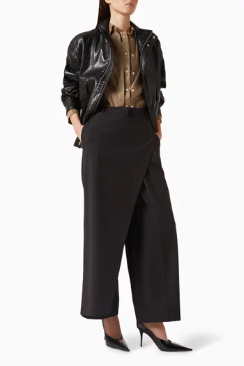 Wrap Belt Wide Pants