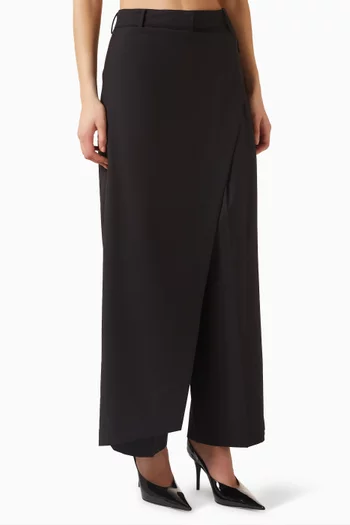 Wrap Belt Wide Pants