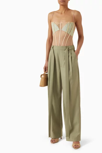 بنطال بقصة ساق مستقيمة