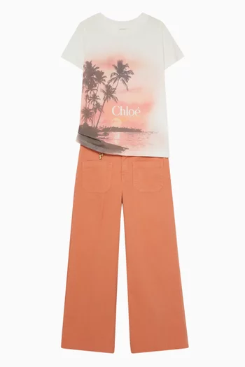 Beach Logo T-shirt in Cotton