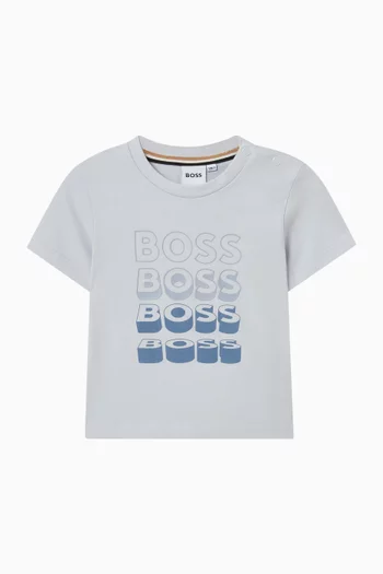 تي شيرت بشعار الماركة قطن جيرسيه