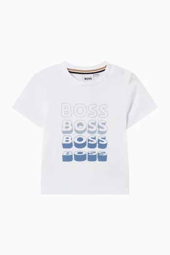 تي شيرت بشعار الماركة قطن جيرسيه