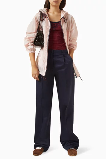 معطف بغطاء رأس للمطر نايلون معاد تدويره