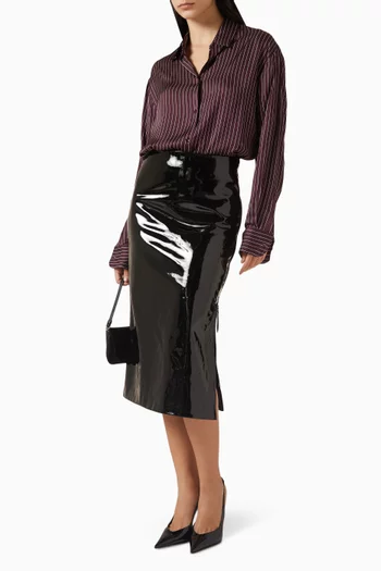 Peri Striped Shirt in Satin