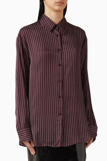 Peri Striped Shirt in Satin