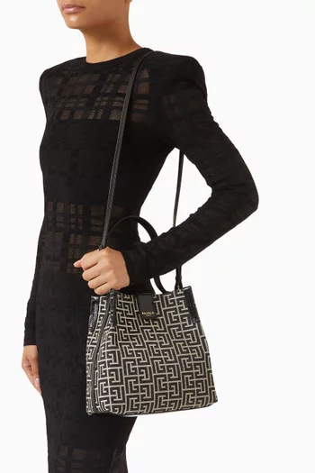 Mini Release Bucket Bag in Jacquard & Calfskin