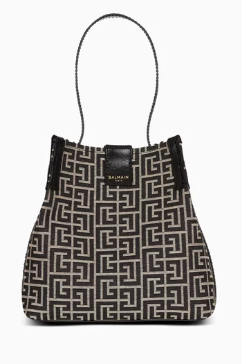 Mini Release Bucket Bag in Jacquard & Calfskin
