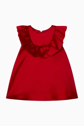 Ruffle Bib Trapeze Dress & Bloomers