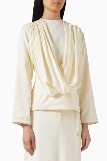 Layali Scarf Top in Tencel Twill