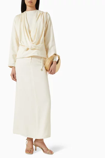 Layal High-waist Skirt in Tencel Twill