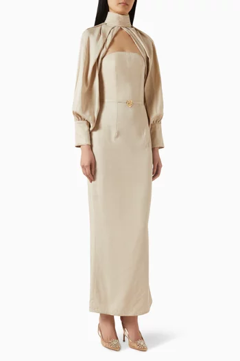 Sahar Kaftan in Tencel Twill