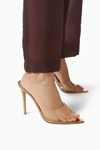 خلخال ايرين بحلي على شكل نجوم فضة إسترلينية مطلية ذهب عيار 18