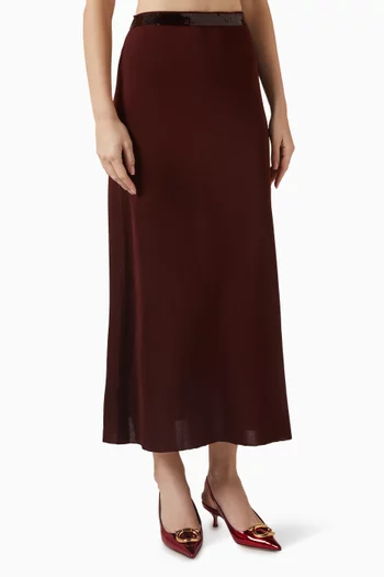 Sequin-embellished Knit Skirt