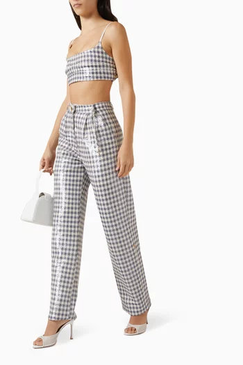 بنطال إكليبس مطرز بالترتر