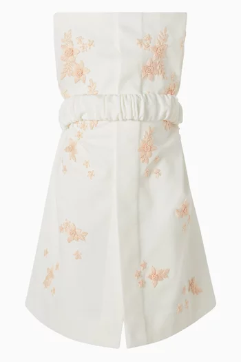 Floral Embroidered Dress in Cotton