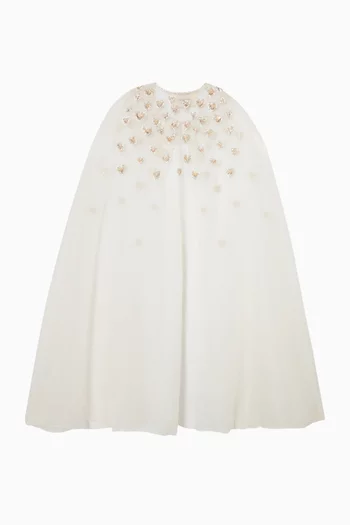 Embellished Cape in Tulle