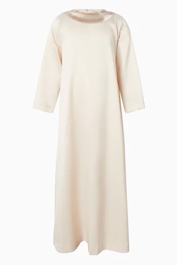 Embellished Dress in Satin