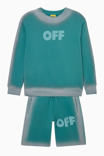 شورت رياضي مصبوغ بطلاء بالبخاخ قطن