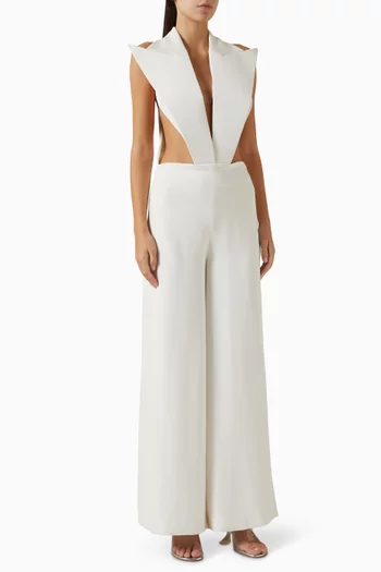 Wide-leg Jumpsuit in Crepe