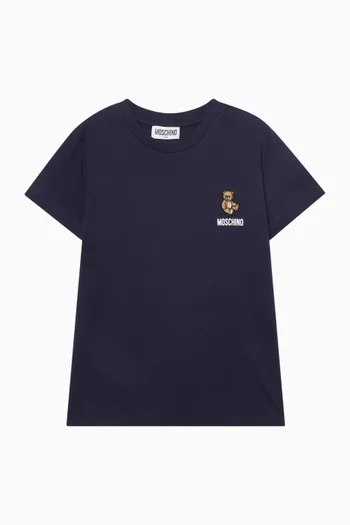 Teddy Logo T-shirt in Cotton Jersey