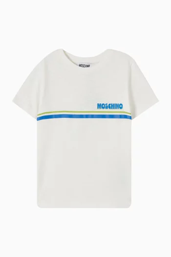 تي شيرت بشعار الماركة قطن جيرسيه