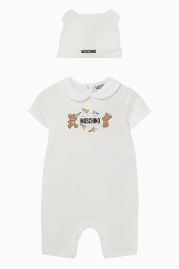 Teddy Romper & Beanie Gift Set