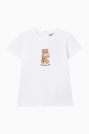 Teddy Logo T-shirt in Cotton Jersey
