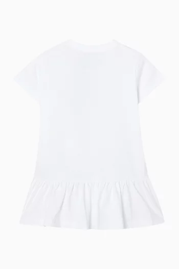 فستان بنمط تي شيرت بطبعة دب تيدي جيرسيه