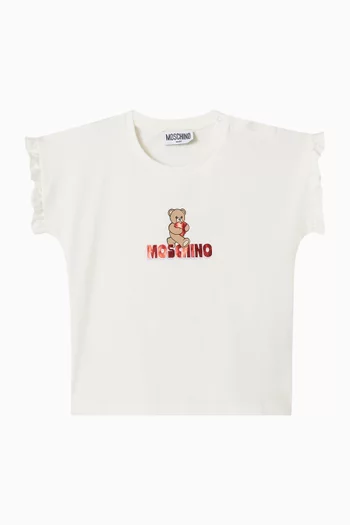 Teddy Logo T-shirt in Cotton Jersey