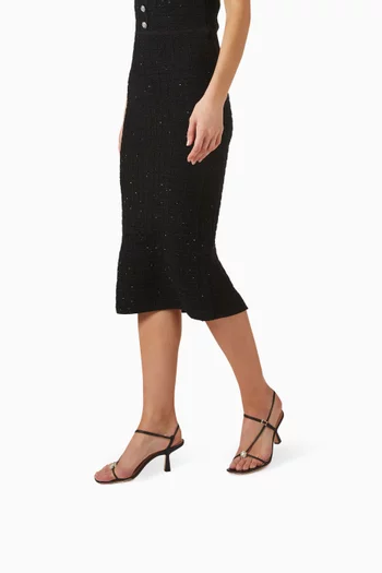 صندل تريانا بسيور وكعب 70‏ مم جلد