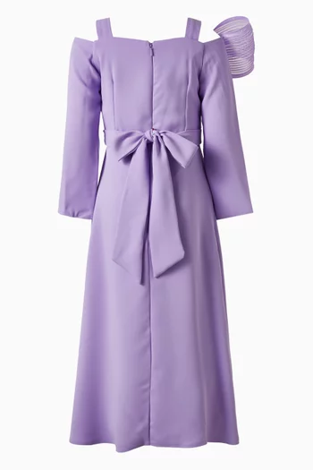 Floral Appliqué Maxi Dress