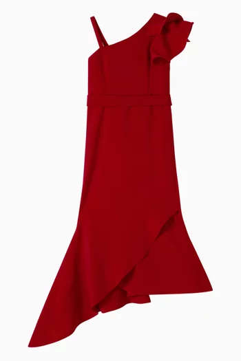 One‑Shoulder Wrap Gown