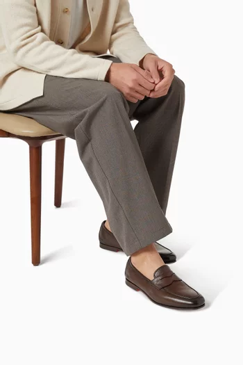 Carlo Penny Loafers in Leather