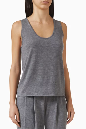 Scoopneck Tank Top in Wool Blend