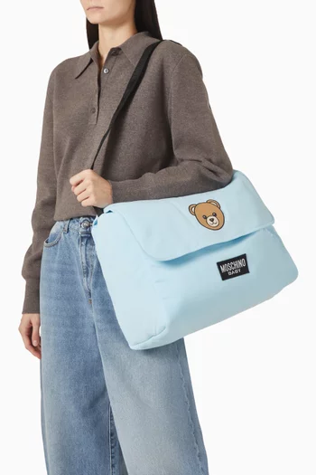 حقيبة مستلزمات أطفال برقعة دب نايلون