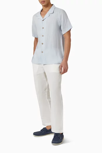 Camp Collar Shirt in Linen