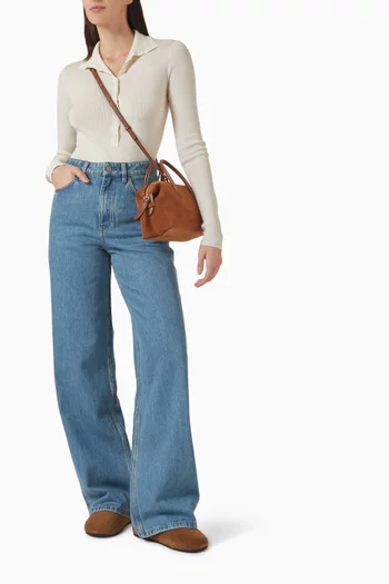 Wide-leg Jeans in Organic Cotton Denim