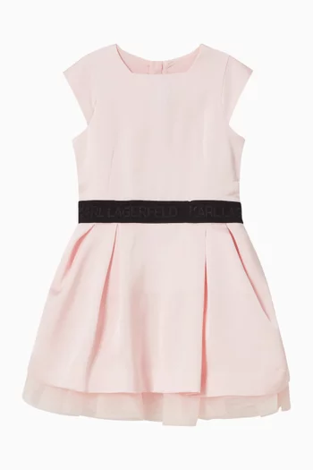 Sleeveless Contrast Logo Dress
